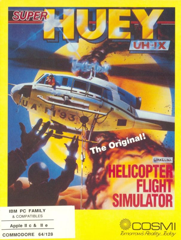 Super Huey UH-IX box art for Atari 7800